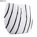 Modern black & white elegant striped ceramic vase living room decor