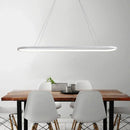 Modern black & white ellipse hanging lamp dining room led light