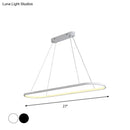 Modern black & white ellipse hanging lamp dining room led light