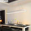 Modern black & white ellipse hanging lamp dining room led light