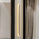 Modern black & white elliptical acrylic wall sconce aisle light