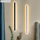 Modern black & white elliptical acrylic wall sconce aisle light