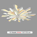 Modern black & white flower led chandelier living room light