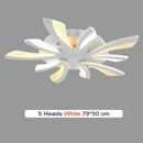 Modern black & white flower led chandelier living room light