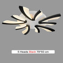 Modern black & white flower led chandelier living room light
