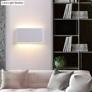 Modern black & white flush mount wall lamp – bedroom led sconce light