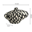 Modern black & white geometric diamond ceramic vase living room decor