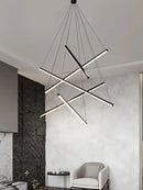 Modern black & white geometric led bedroom ceiling lamp