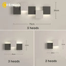 Modern black & white geometric led wall sconce for living room