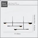 Modern black & white geometric line pendant lamp for dining room