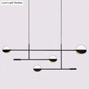 Modern black & white geometric pendant light fixture kitchen island
