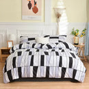 Modern black & white geometric stripes bedding set for bedroom