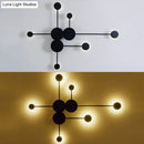 Modern black & white geometric wall sconce living room light fixture