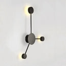 Modern black & white geometric wall sconce living room light fixture