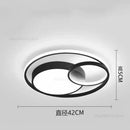 Modern black & white geometry led ceiling light living room decor
