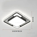 Modern black & white geometry led ceiling light living room decor