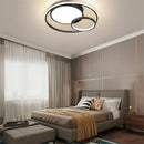 Modern black & white geometry led ceiling light living room decor