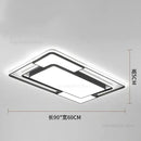 Modern black & white geometry led ceiling light living room decor