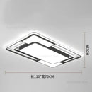 Modern black & white geometry led ceiling light living room decor
