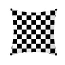 Modern black & white geometry letters cushion cover living room