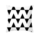 Modern black & white geometry letters cushion cover living room