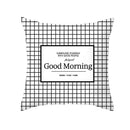 Modern black & white geometry letters cushion cover living room