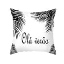 Modern black & white geometry letters cushion cover living room