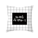 Modern black & white geometry letters cushion cover living room