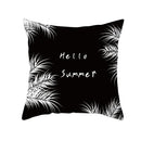 Modern black & white geometry letters cushion cover living room