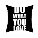 Modern black & white geometry letters cushion cover living room
