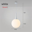 Modern black & white glass ball led pendant lights living room
