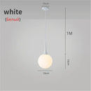 Modern black & white glass ball led pendant lights living room