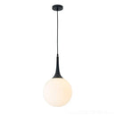 Modern black & white glass ball led pendant lights living room
