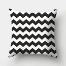 Modern black white & gold geometric stripes pillowcase living room