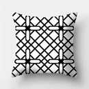 Modern black white & gold geometric stripes pillowcase living room
