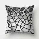 Modern black white & gold geometric stripes pillowcase living room