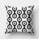 Modern black white & gold geometric stripes pillowcase living room