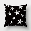 Modern black white & gold geometric stripes pillowcase living room