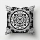 Modern black white & gold geometric stripes pillowcase living room