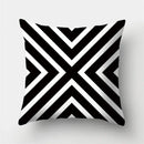 Modern black white & gold geometric stripes pillowcase living room