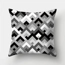 Modern black white & gold geometric stripes pillowcase living room