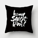 Modern black white & gold geometric stripes pillowcase living room