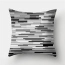 Modern black white & gold geometric stripes pillowcase living room