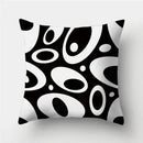 Modern black white & gold geometric stripes pillowcase living room
