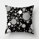 Modern black white & gold geometric stripes pillowcase living room