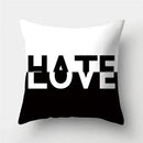 Modern black white & gold geometric stripes pillowcase living room