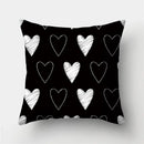 Modern black white & gold geometric stripes pillowcase living room