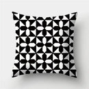 Modern black white & gold geometric stripes pillowcase living room
