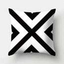 Modern black white & gold geometric stripes pillowcase living room