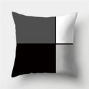 Modern black white & gold geometric stripes pillowcase living room
